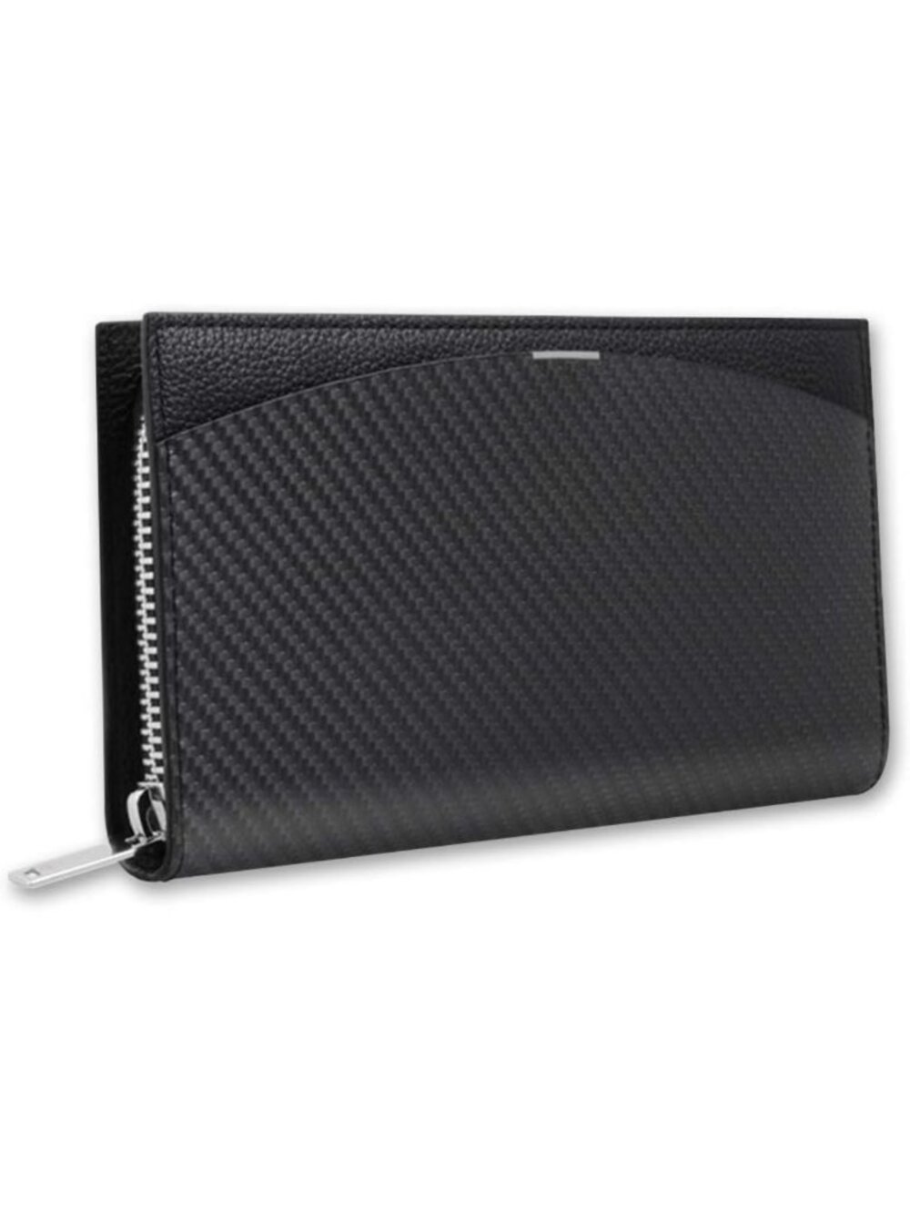 Sleek Carbon Fiber Travel Wallet | Slim Italian Leather Passport Holder & Card